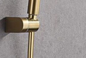 Suporte chuveiro parede dourado