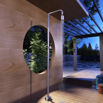 Chuveiro exterior para piscina inox AC em aço S316 resistente à corrosão