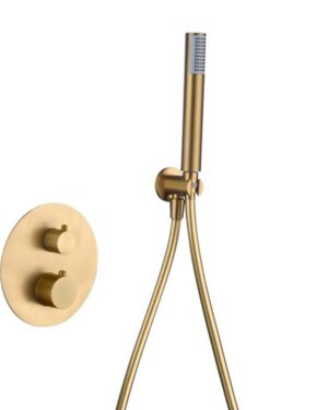 Chuveiro de teto termostático dourado Piamonte