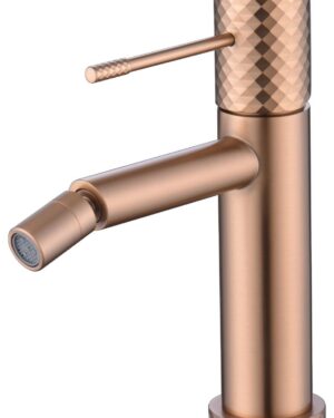 Torneira para bidé em ouro rosa escovado