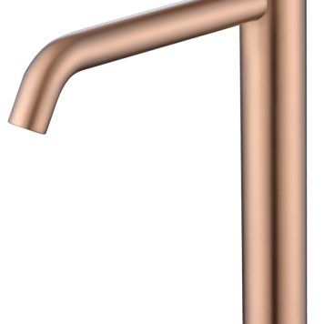 Torneira ouro rosa escovado de bica alta Imex Genova
