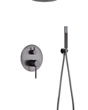 Kit chuveiro embutido de teto Tivoli Black Gun Metal