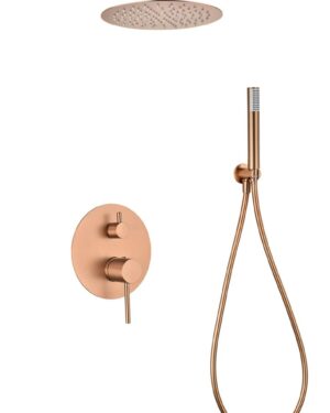 Kit chuveiro de teto ouro rosa escovado Tivoli