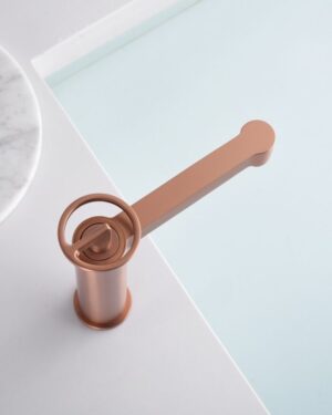 Torneira lavatório cor ouro rosa mate Olimpo