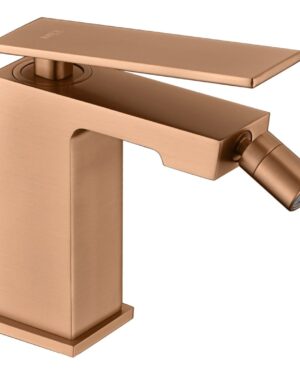 Torneira quadrada de bidé ouro rosa escovado Pisa
