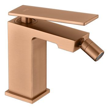 Torneira quadrada de bidé ouro rosa escovado Pisa