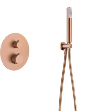 Chuveiro de teto termostático ouro rosa escovado Top