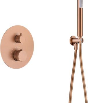 Chuveiro de teto termostático ouro rosa escovado Top