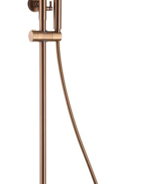 Conjunto duche termostático Line ouro rosa mate