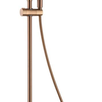 Conjunto duche termostático Line ouro rosa mate