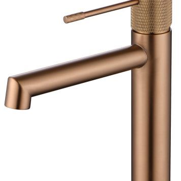 Torneira ouro rosa escovado para lavatório Line