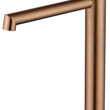 Torneira ouro rosa escovado cano alto Line