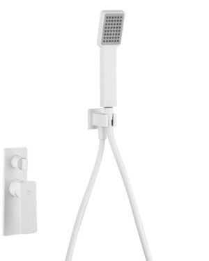 Chuveiro de teto quadrado branco Nadi