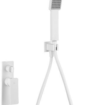 Chuveiro de teto quadrado branco Nadi