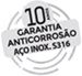 Garantia chuveiro inox S316