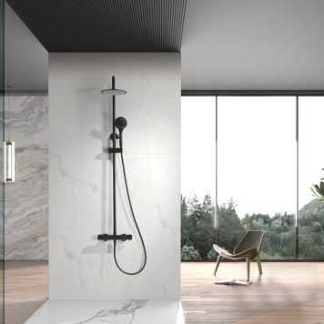 Conjunto de duche termostático preto ECO Kent