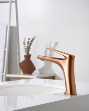 Torneira de lavatório DELOS ouro rosa mate