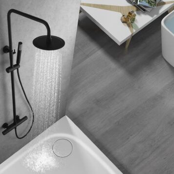 Chuveiros pretos termostáticos Imex série LINE