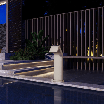Cascata Niagara 15cm para piscina em Inox 316 Moka instalada