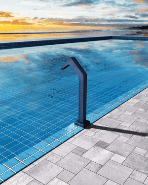Cascata Niagara 6cm para piscina em aço inox 316 azul oceano