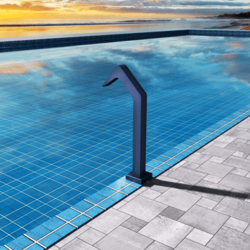 Cascata Niagara 6cm para piscina em aço inox 316 azul oceano