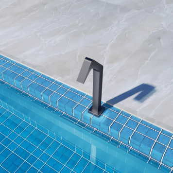 Cascata Niagara 6cm em aço inox 316 cinza-cobalto para piscina