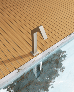 Cascata Niagara 6cm para piscina em aço inox 316 moka