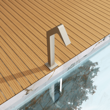Cascata Niagara 6cm para piscina em aço inox 316 moka