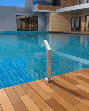 Cascata inox 316 piscina 6cm AC instalada