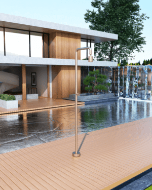 Chuveiro exterior para piscina inox moka em aço S316 resistente à corrosão