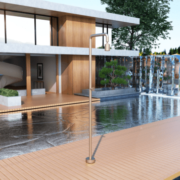 Chuveiro exterior para piscina inox moka em aço S316 resistente à corrosão