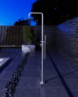 Chuveiro da Piscina Florida Aço Água Quente-Fria em aço S316 resistente à corrosão