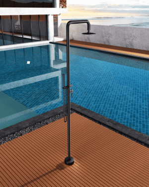 Chuveiro da Piscina Florida ANG Água Quente-Fria em aço S316 resistente à corrosão