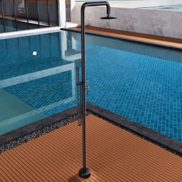 Chuveiro da Piscina Florida ANG Água Quente-Fria em aço S316 resistente à corrosão
