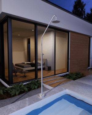 Chuveiro para jardim ALASKA Acerado em aço S316 resistente à corrosão