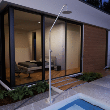 Chuveiro para jardim ALASKA Acerado em aço S316 resistente à corrosão