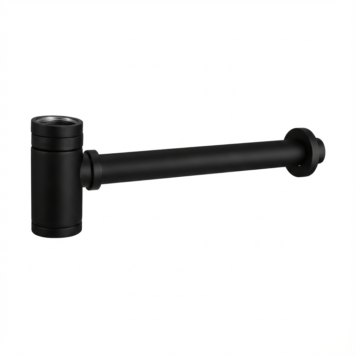 Sifão preto mate SCL002/NG IMEX para lavatório e bidé