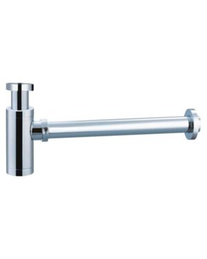 Sifão para lavatório SCL002 cromado IMEX com design redondo