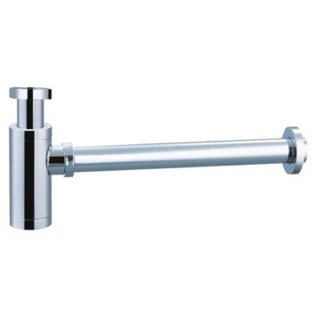 Sifão para lavatório SCL002 cromado IMEX com design redondo