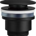 Válvula clic clac VCC008 Preto Mate IMEX para lavatório e bidé