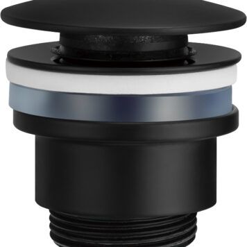Válvula clic clac VCC008 Preto Mate IMEX para lavatório e bidé