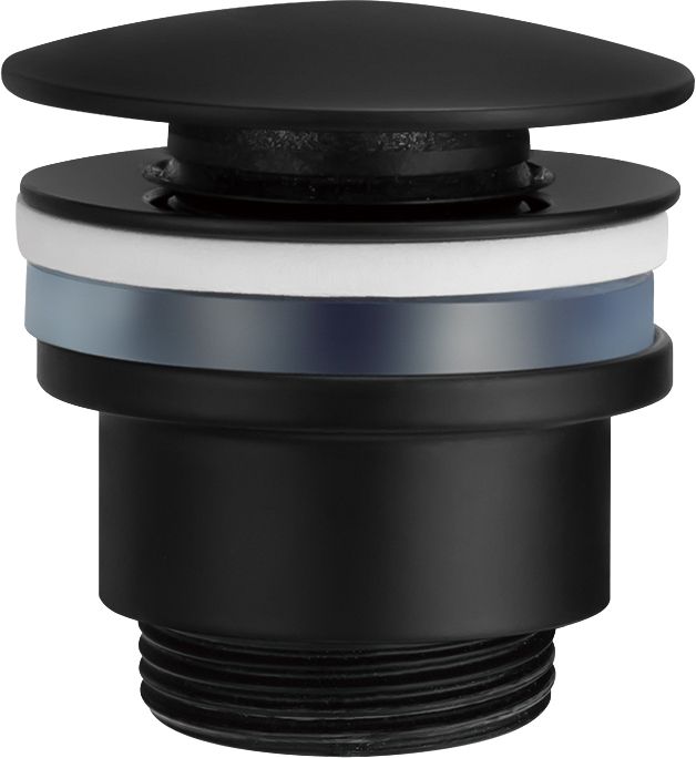 Válvula clic clac VCC008 Preto Mate IMEX para lavatório e bidé