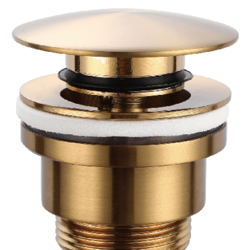 Válvula clic clac VCC014 Ouro Escovado IMEX para lavatório e bidé