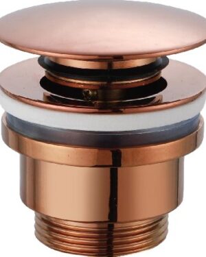 Válvula clic clac VCC016 Ouro Rosa Brilho IMEX para lavatório e bidé