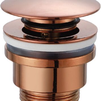 Válvula clic clac VCC016 Ouro Rosa Brilho IMEX para lavatório e bidé
