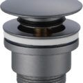 Válvula clic clac VCC017 Cinzento Mate IMEX para lavatório e bidé