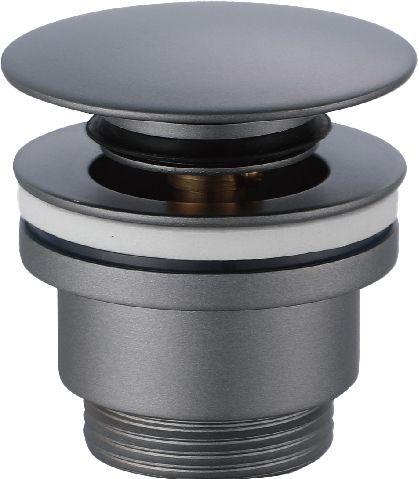 Válvula clic clac VCC017 Cinzento Mate IMEX para lavatório e bidé