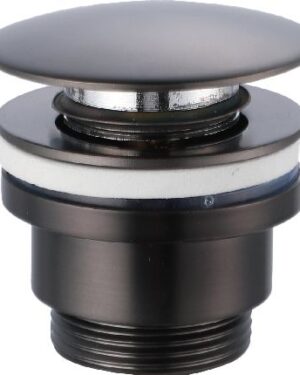 Válvula clic clac VCC018 Black Gun Metal IMEX para lavatório e bidé