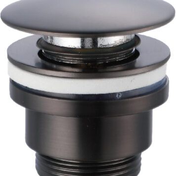 Válvula clic clac VCC018 Black Gun Metal IMEX para lavatório e bidé