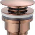 Válvula clic clac VCC023 Ouro Rosa Escovado IMEX para lavatório e bidé